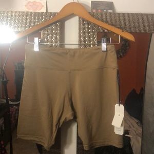 Tan biker shorts soft material🚴‍♀️😊